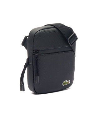 Lacoste Small flat shoulder bag LCST black