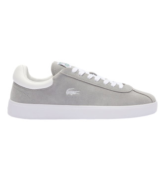 Lacoste Baseshot Leather Sneakers with grey translucent sole