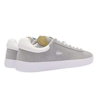 Lacoste Baseshot Leather Sneakers with grey translucent sole