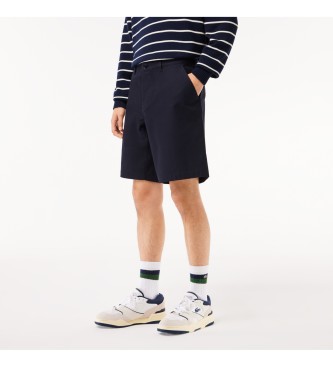 Lacoste Navy gabardine fabric chino shorts
