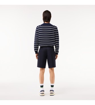 Lacoste Navy gabardine fabric chino shorts