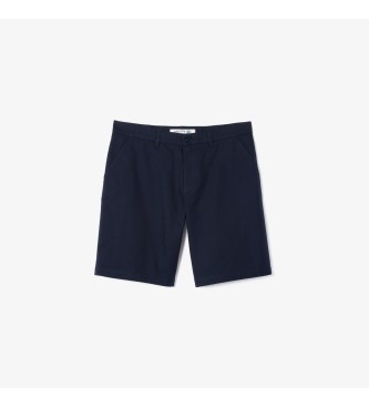 Lacoste Chino-shorts i marinebl gabardinstof