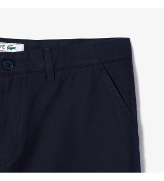 Lacoste Chino-shorts i marinebl gabardinstof