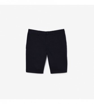 Lacoste Schmal geschnittene Bermuda-Shorts aus navyfarbener Baumwolle