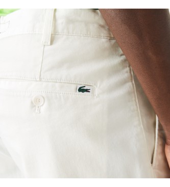 Lacoste Slim fit Bermuda Shorts Hvid bomuld