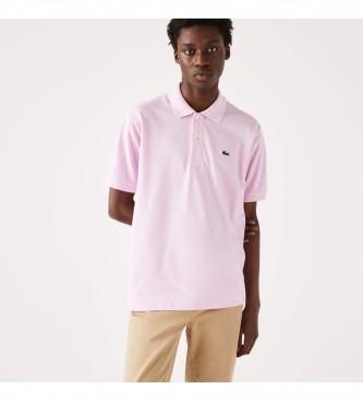 Lacoste MC camisa plo cor-de-rosa