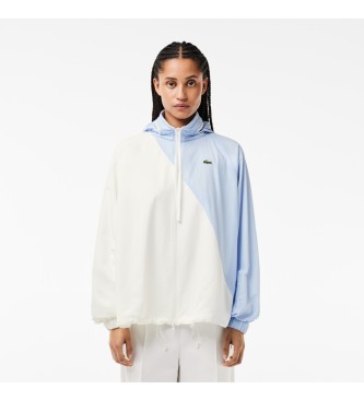Lacoste Oversized nylon jas in witte blokkleur