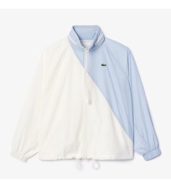Lacoste Oversize jakna iz najlona v beli barvi