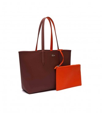 Lacoste Anna Reversible Bicolour Reversible Handbag maroon, red