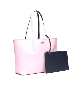 Lacoste Anna Reversible Bicolor Pink, navy bag -35X30X14Cm