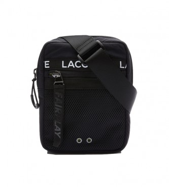 Lacoste Flat shoulder bag with black stripe -15x20x5cm