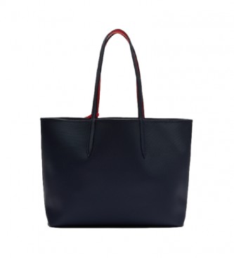 Lacoste Anna navy Reversible Handbag, red -35x30x14 cm