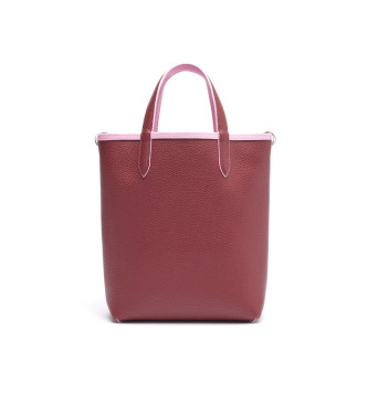 Lacoste Anna reversible tote bag in pink coated canvas