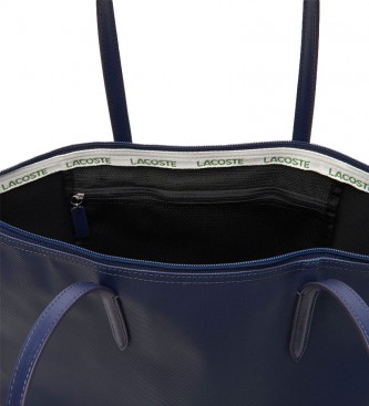 Lacoste L.12.12 Concept Tote Bag con Cerniera Blu Scuro -35x30x14cm-