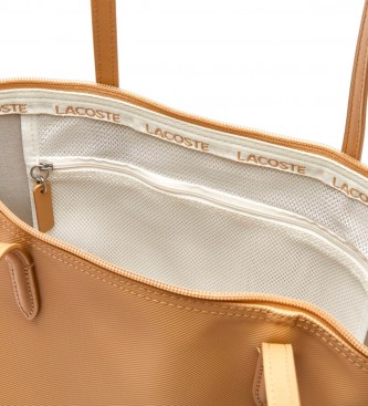 Lacoste Tote Bag L.12.12 Concept with Zipper brown -35x30x14cm