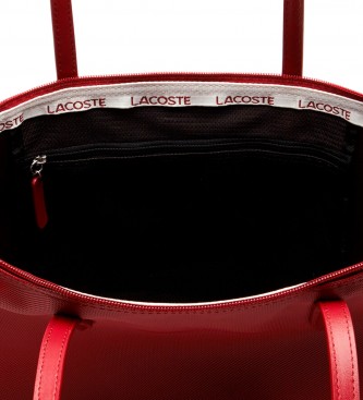 Lacoste Tote Bag L.12.12 Concept with Zipper red -35x30x14cm