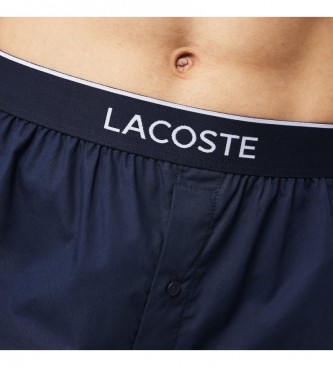 Lacoste Frpackning med tre boxershorts i bltt och marinbltt
