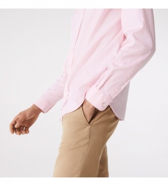 Lacoste Skjorte Regular Fit pink