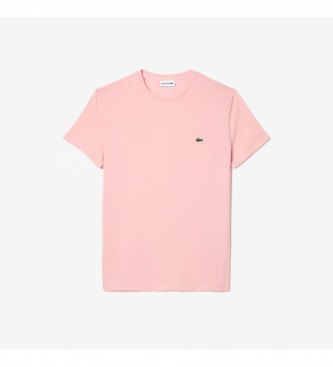 Lacoste T-shirt in cotone pima rosa