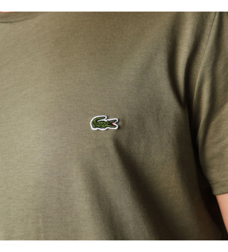 Lacoste T-shirt z bawełny pima zielony