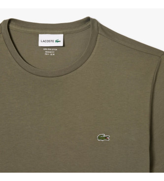 Lacoste T-shirt z bawełny pima zielony
