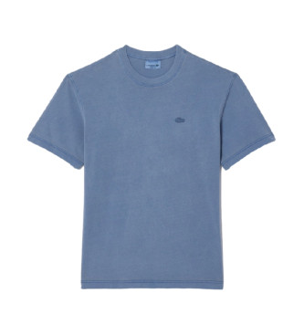 Lacoste Cols Regels T-shirt blauw