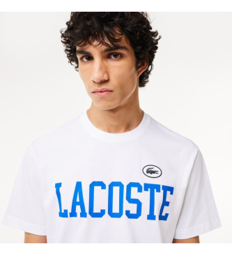 Lacoste T-Shirt mit Kontrastdruck und weiem Abzeichen