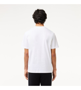 Lacoste Camiseta con estampado a contraste e insignia blanco