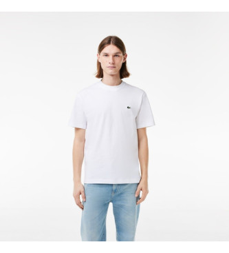 Lacoste T-shirt de corte clssico em tecido de malha de algodo branco