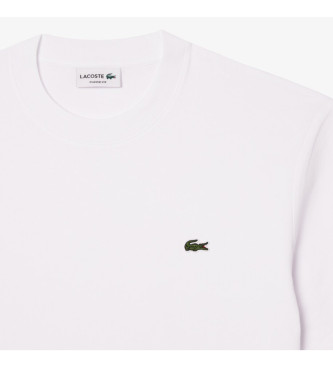 Lacoste T-shirt de corte clssico em tecido de malha de algodo branco