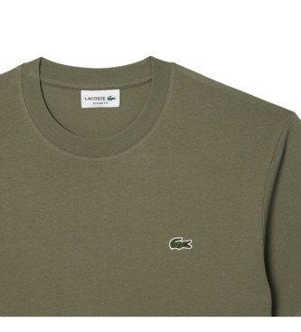 Lacoste T-shirt i khaki med klassisk snit