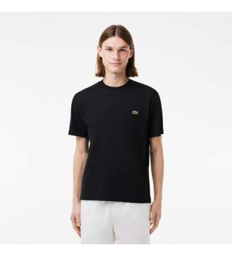 Lacoste Svart T-shirt med klassisk skrning