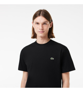 Lacoste Svart T-shirt med klassisk skrning