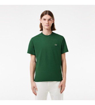 Lacoste Zielona koszulka o klasycznym kroju 