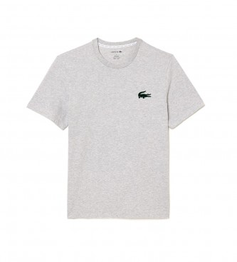 Lacoste T-shirt de malha de algodo reciclado cinzento