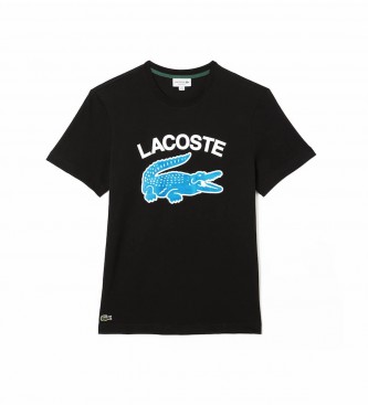 Lacoste T-shirt med krokodilleprint sort XL