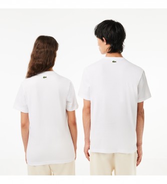 Lacoste T-shirt med ikonisk print, hvid