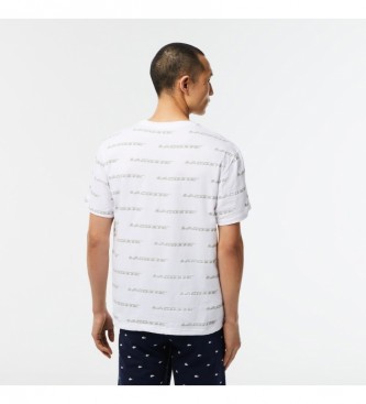 Lacoste T-shirt branca com logtipo impresso