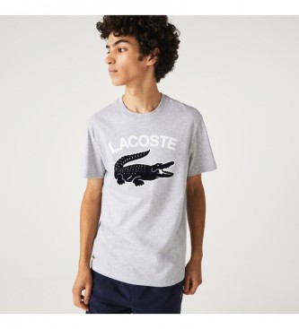 Lacoste T-shirt groot logo grijs