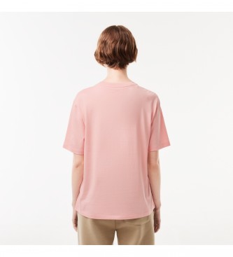 Lacoste T-shirt avec logo rose