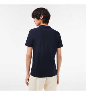 Lacoste T-shirt blu con logo grande