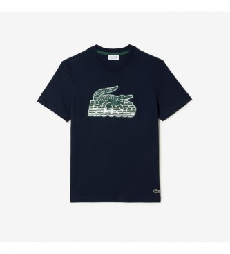 Lacoste T-shirt Logotipo grande marinha