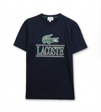 Lacoste T-shirt com logtipo azul-marinho