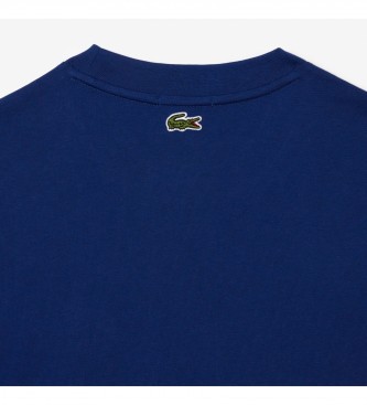 Lacoste T-shirt blu navy dalla vestibilità ampia