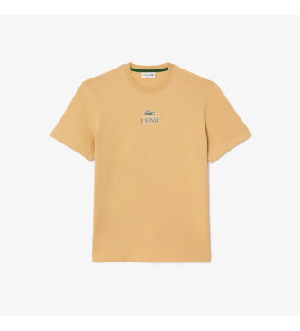 Lacoste T-shirt en maille beige