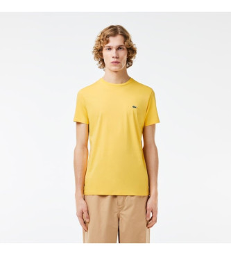 Lacoste T-shirt de malha de algodo amarela