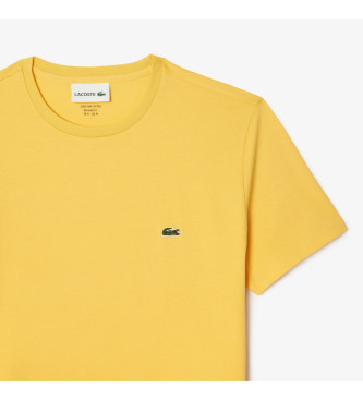 Lacoste Geel gebreid katoenen T-shirt