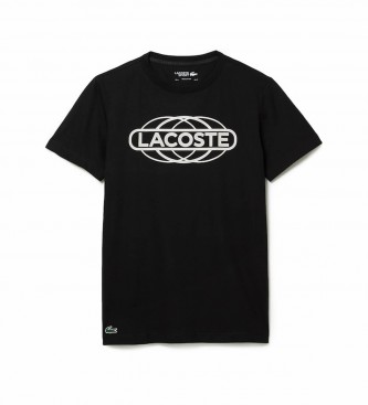 Lacoste Bio-Strick-T-Shirt schwarz