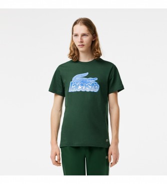 Lacoste T-shirt en maille imprim vert