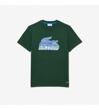 Lacoste T-Shirt de malha estampada verde